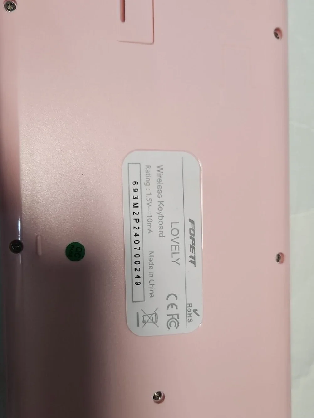 Lovely Pink Wireless Keyboard And Mouse by FOREVY
